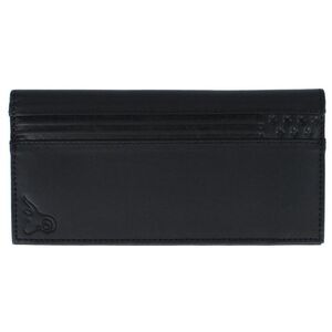 CTM RFID Leather Checkbook Cover with American Flag Detail